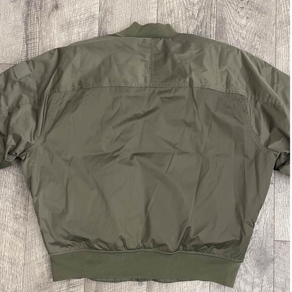 Athleta Endless Bomber Jacket Womens M Olive Green Full Zip - Picture 5 of 8